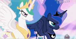 Size: 993x521 | Tagged: safe, screencap, princess celestia, princess luna, alicorn, pony, princess twilight sparkle (episode), season 4