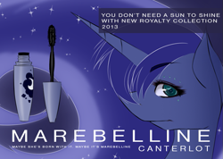 Size: 831x591 | Tagged: safe, artist:dream-phoenix, princess luna, alicorn, pony, advertisement, maybelline (brand), solo