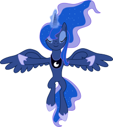 Size: 1635x1825 | Tagged: safe, artist:jeatz-axl, princess luna, alicorn, pony, princess twilight sparkle (episode), eyes closed, magic, simple background, solo, svg, transparent background, vector