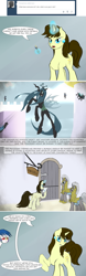 Size: 799x2569 | Tagged: safe, artist:sevireth, queen chrysalis, oc, oc:bright spark, oc:roboshi, changeling, changeling queen, crufavers, the royal wedding, tumblr