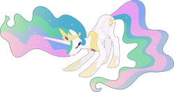 Size: 8300x4430 | Tagged: safe, artist:90sigma, princess celestia, alicorn, pony, magical mystery cure, absurd resolution, bowing, female, mare, simple background, solo, transparent background, vector