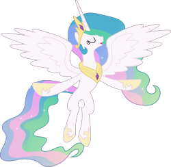 Size: 5910x5760 | Tagged: safe, artist:90sigma, princess celestia, alicorn, pony, magical mystery cure, absurd resolution, female, mare, simple background, solo, transparent background, vector
