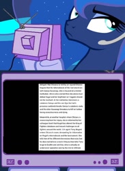 Size: 563x769 | Tagged: safe, princess luna, alicorn, pony, exploitable meme, king of fighters, meme, movies, obligatory pony, tv meme, video game, wat, wtf