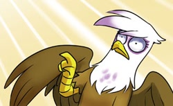 Size: 326x199 | Tagged: safe, artist:johnjoseco, derpibooru import, gilda, griffon, cropped, gildaface, mother of god, reaction image, solo