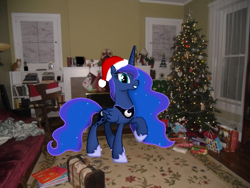 Size: 637x479 | Tagged: safe, princess luna, christmas, irl, photo, ponies in real life, solo