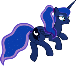 Size: 3000x2601 | Tagged: safe, artist:scourge707, princess luna, alicorn, pony, alternate hairstyle, ponytail, simple background, solo, transparent background, vector