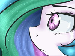 Size: 1600x1200 | Tagged: safe, artist:sugarberry, princess celestia, alicorn, pony, close-up, extreme close up, solo