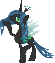 Size: 6400x7246 | Tagged: safe, artist:parclytaxel, fleur-de-lis, queen chrysalis, changeling, changeling queen, hybrid, .svg available, absurd resolution, hybridisation, simple background, solo, transparent background, vector