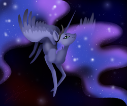 Size: 1299x1083 | Tagged: safe, artist:opalacorn, princess luna, alicorn, pony, female, horn, mare, simple background, solo