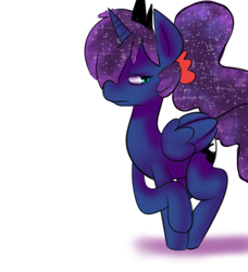 Size: 1280x1402 | Tagged: safe, artist:fauxsquared, princess luna, alicorn, pony, luna-afterdark, simple background, solo