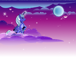 Size: 2589x1925 | Tagged: safe, artist:aprilsilverwolf, princess luna, alicorn, pony, detailed background, female, mare, solo