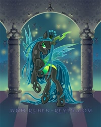 Size: 600x750 | Tagged: safe, artist:rubenreyesart, queen chrysalis, changeling, changeling queen, female, solo