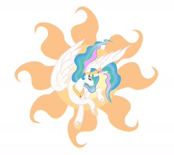 Size: 2410x2151 | Tagged: safe, artist:sunflarepony, princess celestia, alicorn, pony, cutie mark, solo, sun