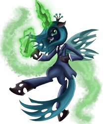 Size: 4470x5264 | Tagged: safe, artist:pridark, queen chrysalis, changeling, changeling queen, absurd resolution, crossover, simple background, solo, spy, team fortress 2, transparent background