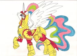 Size: 900x654 | Tagged: safe, artist:xarazel, princess celestia, alicorn, pony, kayle, league of legends, solo, warrior celestia