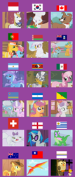 Size: 900x2100 | Tagged: safe, derpibooru import, angel bunny, braeburn, carrot cake, cup cake, diamond tiara, dj pon-3, gilda, gummy, opalescence, owlowiscious, philomena, prince blueblood, scootaloo, silver spoon, snails, snips, sweetie belle, trixie, vinyl scratch, winona, zecora, griffon, pony, unicorn, zebra, argentina, aruba, australia, belarus, canada, eswatini, falkland islands, french guiana, indonesia, jewish autonomous oblast, london, mexico, monaco, nicaragua, portugal, south korea, swaziland, switzerland, taiwan, uruguay