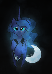 Size: 3487x5000 | Tagged: safe, artist:darkflame75, princess luna, alicorn, pony, female, horn, mare, simple background, solo