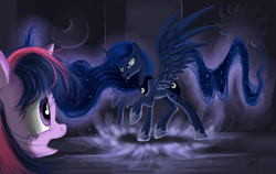 Size: 1900x1200 | Tagged: safe, artist:sakurawolfer, princess luna, twilight sparkle, twilight sparkle (alicorn), alicorn, pony, princess twilight sparkle (episode), female, mare