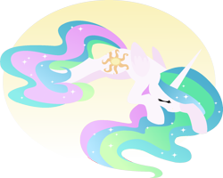 Size: 1672x1338 | Tagged: safe, artist:cookiejelly, princess celestia, alicorn, pony, female, horn, mare, multicolored mane, sleeping, solo, white coat