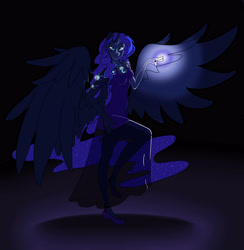 Size: 4200x4300 | Tagged: safe, artist:gear, princess luna, anthro, absurd resolution, clothes, dress, solo
