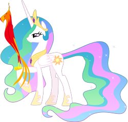 Size: 2447x2340 | Tagged: safe, artist:tourniquetmuffin, philomena, princess celestia, alicorn, pony, a bird in the hoof, simple background, transparent background, vector