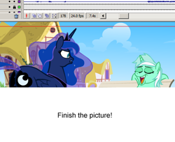 Size: 478x390 | Tagged: safe, artist:cybersp0nge, lyra heartstrings, princess luna, alicorn, pony, female, mare, plot