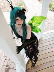 Size: 1280x1707 | Tagged: safe, artist:tsubasahime, queen chrysalis, human, cosplay, irl, irl human, photo, solo