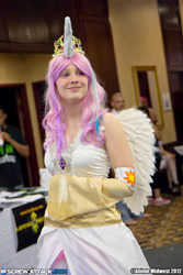 Size: 3456x5184 | Tagged: safe, artist:theepicfailure, princess celestia, human, anime midwest, anime midwest 2012, contact lens, convention, cosplay, irl, irl human, photo, solo