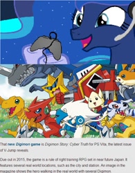 Size: 600x768 | Tagged: safe, princess luna, alicorn, pony, agumon, ballistamon, digimon, digimon story cyber truth, exploitable meme, gabumon, gamer luna, greymon, meme, obligatory pony, patamon, pickmons, shoutmon, starmons, tv meme