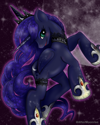 Size: 600x750 | Tagged: safe, artist:aftermoonrise, princess luna, alicorn, pony, garter, lace, solo