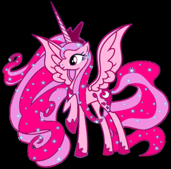 Size: 400x395 | Tagged: safe, artist:mlpfimpony, artist:sunley, princess luna, clothes, dress, pink, pinkluna, recolor, solo, ultimate luna