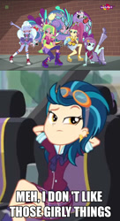 Size: 600x1100 | Tagged: safe, edit, edited screencap, screencap, indigo zap, lemon zest, sour sweet, sugarcoat, sunny flare, dance magic, equestria girls, friendship games, spoiler:eqg specials, arm behind head, boots, bowtie, clothes, converse, crystal prep academy uniform, cutie mark, eyes closed, freckles, glasses, goggles, headphones, high heel boots, high heels, raised leg, school uniform, shadow five, shoes, sneakers, socks, teletoon, tomboy