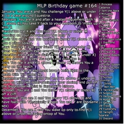 Size: 1800x1800 | Tagged: safe, apple bloom, applejack, derpy hooves, diamond tiara, dinky hooves, discord, fluttershy, pinkie pie, queen chrysalis, rainbow dash, rarity, scootaloo, sweetie belle, trixie, twilight sparkle, twinkleshine, birthday game, exploitable meme