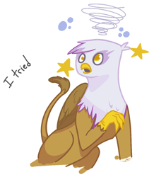 Size: 908x1042 | Tagged: safe, artist:failure, derpibooru import, gilda, griffon, /mlp/, colored, solo