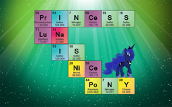 Size: 939x587 | Tagged: safe, artist:atanarix, princess luna, alicorn, pony, cerium, chemistry, iodine, lutetium, nickel, nitrogen, periodic table, polonium, praseodymium, sodium, sulfur, yttrium