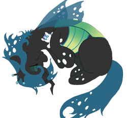 Size: 816x762 | Tagged: safe, artist:bloodgoldwings, queen chrysalis, shining armor, changeling, changeling queen, pony, unicorn, female, horn, solo