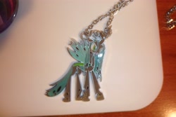 Size: 4608x3072 | Tagged: artist needed, safe, queen chrysalis, changeling, changeling queen, custom, merchandise, necklace