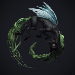Size: 2360x2360 | Tagged: safe, artist:cmaggot, queen chrysalis, changeling, changeling queen, female, horn, solo