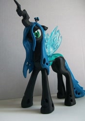 Size: 488x697 | Tagged: safe, artist:kcpon3, queen chrysalis, changeling, changeling queen, custom, female, horn, sculpture