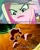 Size: 936x1164 | Tagged: safe, edit, edited screencap, screencap, catrina, princess cadance, queen chrysalis, anthro, changeling, changeling queen, a canterlot wedding, escape from catrina, g1, caption, fake cadance, g1 vs g4, image macro, imminent death, vulgar, witchweed