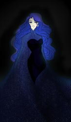 Size: 1719x2944 | Tagged: safe, artist:xdestinystudios, princess luna, human, clothes, dark, dress, humanized, light skin, solo