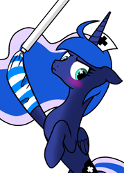 Size: 646x904 | Tagged: safe, princess luna, alicorn, pony, askdrlunakor, blushing, simple background, solo