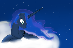 Size: 3582x2397 | Tagged: safe, artist:kaleysia, princess celestia, princess luna, alicorn, pony, female, horn, mare, solo