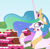 Size: 872x859 | Tagged: safe, princess celestia, alicorn, pony, ponyville confidential, cake, cakelestia, solo