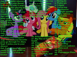 Size: 960x720 | Tagged: safe, apple bloom, applejack, fluttershy, pinkie pie, princess cadance, princess celestia, princess luna, rainbow dash, rarity, scootaloo, shining armor, sweetie belle, twilight sparkle, birthday game, cutie mark crusaders, doritos, exploitable meme, irl, mane six, meme, photo, ponies in real life, text