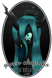 Size: 478x720 | Tagged: dead source, safe, artist:mookstyfawker, queen chrysalis, changeling, changeling queen, crying, portrait, solo