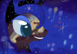 Size: 4092x2893 | Tagged: safe, artist:fuzzyhead12, princess luna, alicorn, pony, cutie mark, galaxy, solo