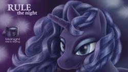 Size: 1920x1080 | Tagged: safe, artist:bronybiscuitbites, princess luna, alicorn, pony, product placement, solo, wallpaper