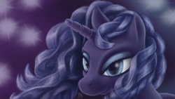 Size: 1920x1080 | Tagged: safe, artist:bronybiscuitbites, princess luna, alicorn, pony, female, horn, mare, solo, wallpaper