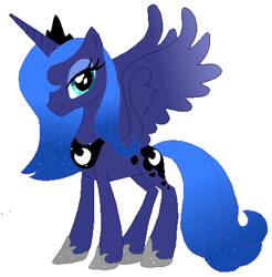 Size: 439x447 | Tagged: safe, artist:owe-b-1, princess luna, alicorn, pony, female, horn, mare, simple background, solo